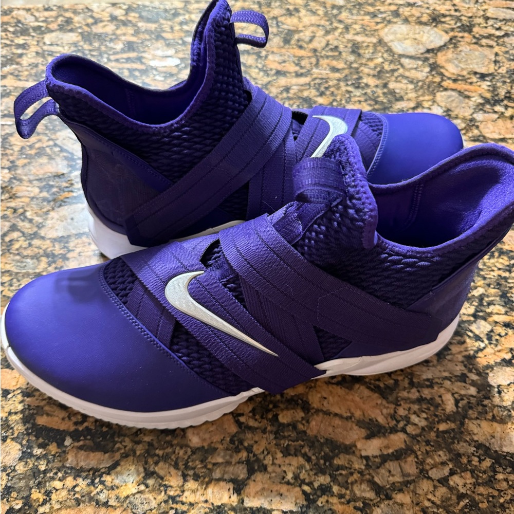 Nike Purple Sneakers with Velcro Strap and Sleek Design